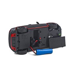 Babyhug 1:24 C-Type Rechargeable Remote Control Racing Car |Black-Red Finish| Gifting Car for 4 years + Kids| BIS Certified - Black