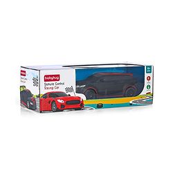 Babyhug 1:24 C-Type Rechargeable Remote Control Racing Car |Black-Red Finish| Gifting Car for 4 years + Kids| BIS Certified - Black