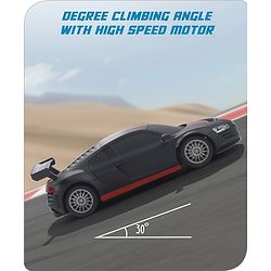 Babyhug 1:24 C-Type Rechargeable Remote Control Racing Car BIS Certified - Black
