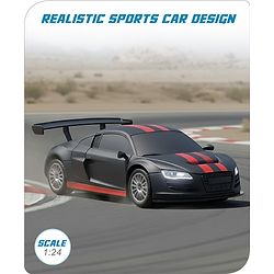Babyhug 1:24 C-Type Rechargeable Remote Control Racing Car BIS Certified - Black