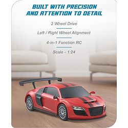 Babyhug 1:24 C-Type Rechargeable Remote Control Racing Car BIS Certified - Black