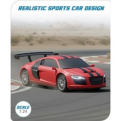 Babyhug 1:24 C-Type Rechargeable Remote Control Racing Car BIS Certified - Black
