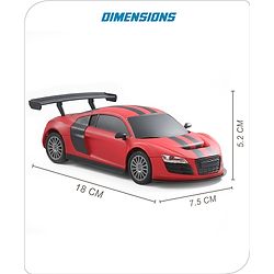 Babyhug 1:24 C-Type Rechargeable Remote Control Racing Car BIS Certified - Black