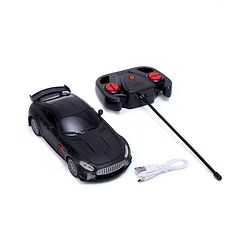 Babyhug  1:24 C-Type Rechargeable Remote Control Racing Car - Black| Gifting Option| Toy for 4+ years Boys & Girls| BIS Certified| 50ft Remote Range