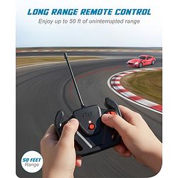 Babyhug  1:24 C-Type Rechargeable Remote Control Racing Car - Black| Gifting Option| Toy for 4+ years Boys & Girls| BIS Certified| 50ft Remote Range