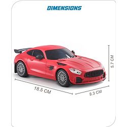 Babyhug  1:24 C-Type Rechargeable Remote Control Racing Car - Black| Gifting Option| Toy for 4+ years Boys & Girls| BIS Certified| 50ft Remote Range