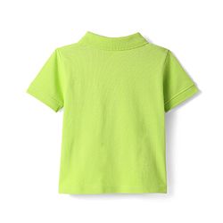 Babyhug Single Jersey Knit Half Sleeves T-Shirt & Shorts Set with Tropical Theme Print & Suspender - Limegreen