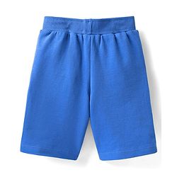 Babyhug Single Jersey Knit Half Sleeves Polo T-Shirt & Shorts Set with Abstract Print - Blue