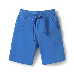 Babyhug Single Jersey Knit Sleeveless Printed Tank T-Shirt & Shorts Set - Blue
