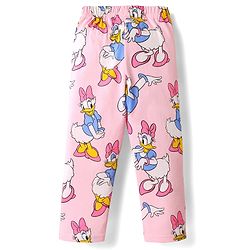 Babyhug Disney Single Jersey Knit Full Sleeves Co-ords Night Suit with Daisy Duck Graphics - Pink