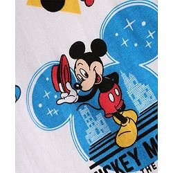 Babyhug Disney Single Jersey Knit Full Sleeves Co-ords Night Suit with Mickey & Friends Graphics - White