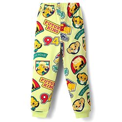Babyhug Disney Single Jersey Knit Full Sleeves Night Suit with Lion King Graphics - Yellow