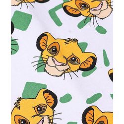 Babyhug 100% Cotton Knit Half Sleeves Romper With Simba Graphic Pack Of 3 - Navy Blue & White