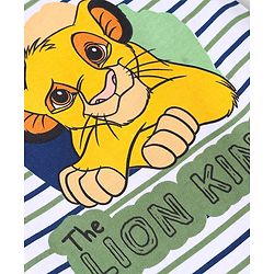 Babyhug 100% Cotton Knit Half Sleeves Romper With Simba Graphic Pack Of 3 - Navy Blue & White