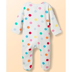 Babyhug Disney 100% Cotton Knit Full Sleeves Sleepsuits With Minnie Mouse Family Graphics Pack Of 2-Multicolor