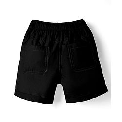 Babyhug Cotton Woven Solid Coloured Shorts - Black