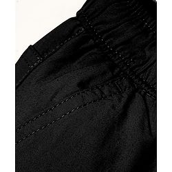 Babyhug Cotton Woven Solid Coloured Shorts - Black