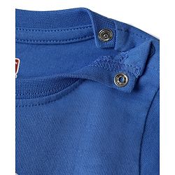 Babyhug Cotton Knit Half Sleeves T-Shirt with Tiger Print - Blue
