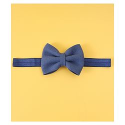 Babyhug Free Size Head Band With Floral & Bow Applique Pack Of 3 - Navy Blue