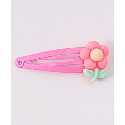 Babyhug Snap Clips with Floral Applique Pack of 6 - Multicolor