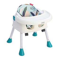 Babyhug 4 in 1 Convertible High Chair with Adjustable Height & Comfortable Seat - White