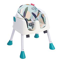 Babyhug 4 in 1 Convertible High Chair with Adjustable Height & Comfortable Seat - White