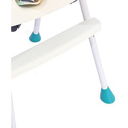 Babyhug 4 in 1 Convertible High Chair with Adjustable Height & Comfortable Seat - White