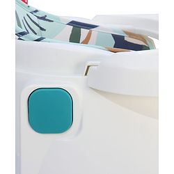 Babyhug 4 in 1 Convertible High Chair with Adjustable Height & Comfortable Seat - White