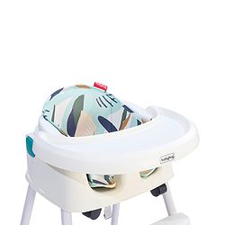 Babyhug 4 in 1 Convertible High Chair with Adjustable Height & Comfortable Seat - White