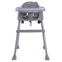 Babyhug 4 in 1 Convertible High Chair with Adjustable Height & Comfortable Seat - White