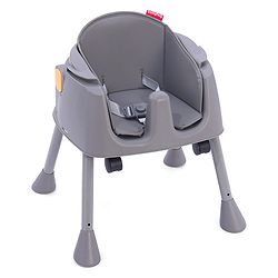 Babyhug 4 in 1 Convertible High Chair with Adjustable Height & Comfortable Seat - White