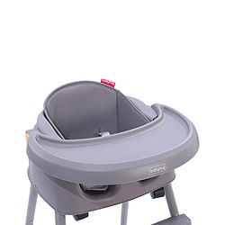 Babyhug 4 in 1 Convertible High Chair with Adjustable Height & Comfortable Seat - White
