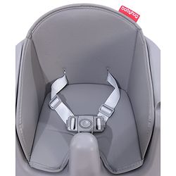 Babyhug 4 in 1 Convertible High Chair with Adjustable Height & Comfortable Seat - White