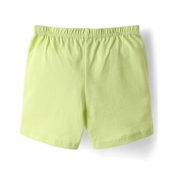 Babyhug 100% Cotton Single Jersey Knit Sleeveless Sando & Shorts Set With Stripes - Light Green
