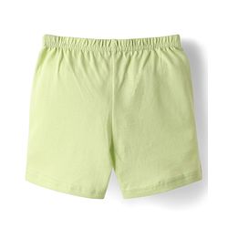 Babyhug 100% Cotton Single Jersey Knit Sleeveless Sando & Shorts Set With Animal Print - White & Light Green