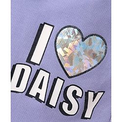 Babyhug Disney Single Jersey Knit Half Sleeves Oversize Drop Shoulder Half Sleeves T-Shirt & Shorts With Daisy Duck Graphic - Purple