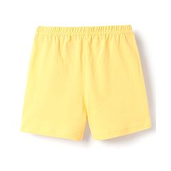 Babyhug 100% Cotton Single Jersey Knit Sando & Shorts Set With Boat Print - Yellow & Green