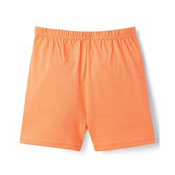 Babyhug 100% Cotton Single Jersey Knit Sleeveless Sando & Shorts Set With Stripes - Orange & Light Blue