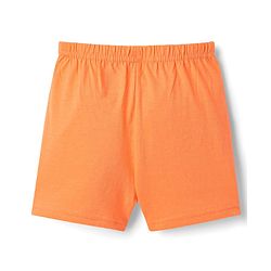 Babyhug 100% Cotton Single Jersey Knit Sleeveless Sando & Shorts Set With Animal Print - Navy Blue & Orange