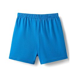 Babyhug 100% Cotton Single Jersey Knit Sleeveless Sando & Shorts Set With Stripes - Blue & Lime