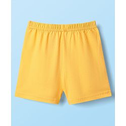 Babyhug 100% Cotton Single Jersey Knit Sleeveless Sando & Shorts Set With Tropical Theme - Yellow & White