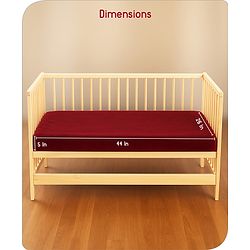 Babyhug 100% Cotton Waterproof Fitted Mattress Protector Cover - Maroon