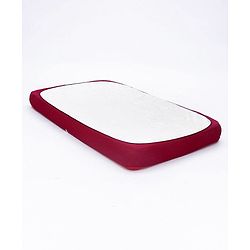 Babyhug 100% Cotton Waterproof Fitted Mattress Protector Cover - Maroon