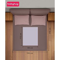 Babyhug 100% Cotton Waterproof Fitted Mattress Protector Cover - Grey