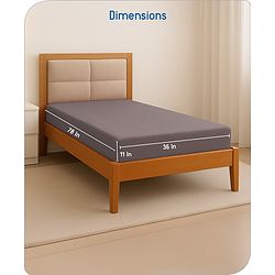 Babyhug 100% Cotton Waterproof Fitted Mattress Protector Cover - Grey