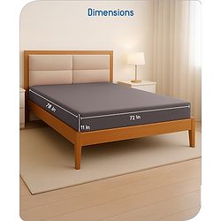 Babyhug 100% Cotton Waterproof Fitted Mattress Protector Cover - Grey