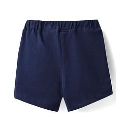 Babyhug Cotton Single Jersey Knit Knee Length Shorts With Bunny & Floral Print - Navy Blue