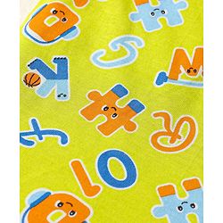 Babyhug 100% Cotton Single Jersey Knit Sleeveless Sando With Letter Print - Limegreen