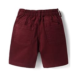 Babyhug Cotton Woven Half Sleeves Checkered Shirt & Shorts Set - Maroon