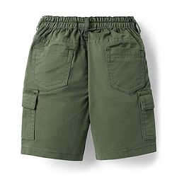 Babyhug 100% Cotton Knit Half Sleeves Shirt & Shorts Set with Checks - Olive Green